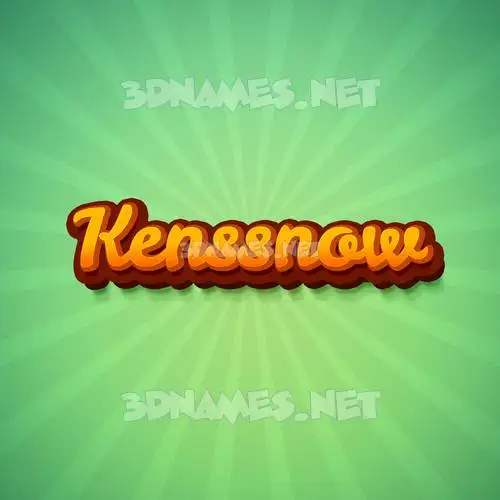 kenssnow in Green Rays style - 3D name wallpaper