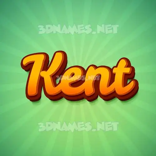 kent in Green Rays style - 3D name wallpaper