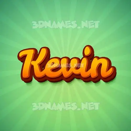 kevin in Green Rays style - 3D name wallpaper