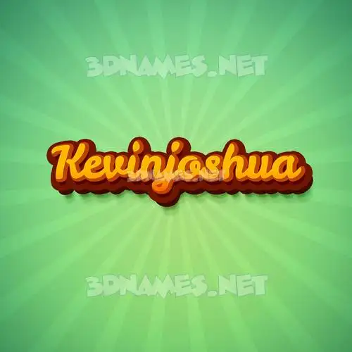 kevinjoshua in Green Rays style - 3D name wallpaper