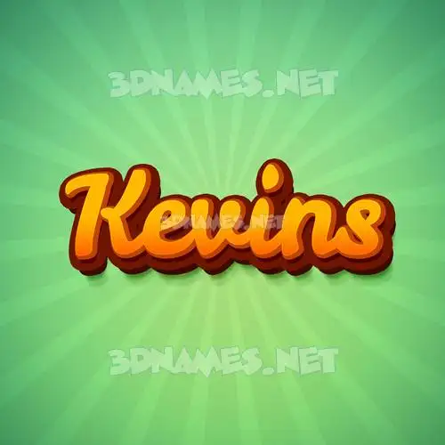 kevins in Green Rays style - 3D name wallpaper