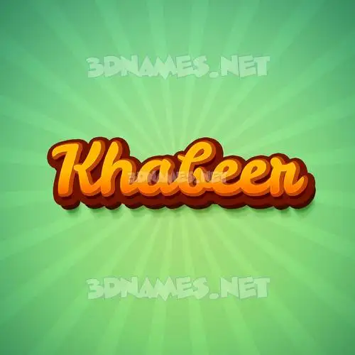 khabeer in Green Rays style - 3D name wallpaper khabeer in Green Rays style - 3D name wallpaper