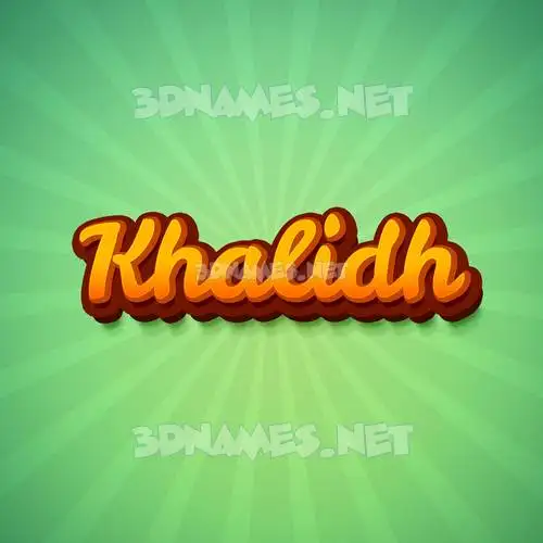 khalidh in Green Rays style - 3D name wallpaper