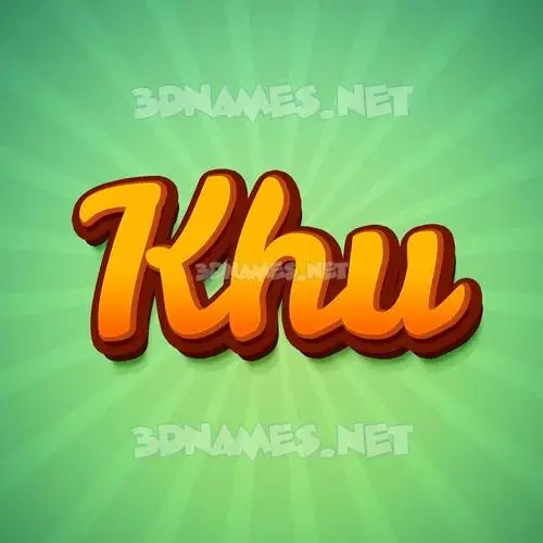 khu in Green Rays style - 3D name wallpaper