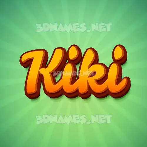 kiki in Green Rays style - 3D name wallpaper