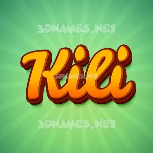 kili in Green Rays style - 3D name wallpaper kili in Green Rays style - 3D name wallpaper