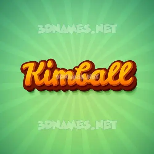 kimball in Green Rays style - 3D name wallpaper