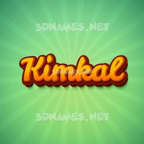 kimkal in Green Rays style - 3D name wallpaper