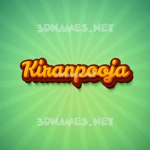 kiranpooja in Green Rays style - 3D name wallpaper kiranpooja in Green Rays style - 3D name wallpaper