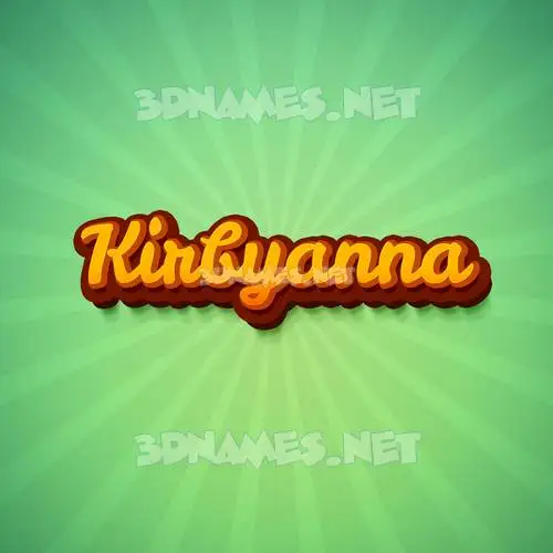 kirbyanna in Green Rays style - 3D name wallpaper kirbyanna in Green Rays style - 3D name wallpaper