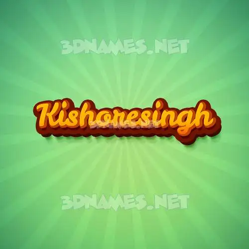 kishoresingh in Green Rays style - 3D name wallpaper