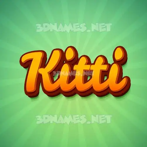 kitti in Green Rays style - 3D name wallpaper kitti in Green Rays style - 3D name wallpaper