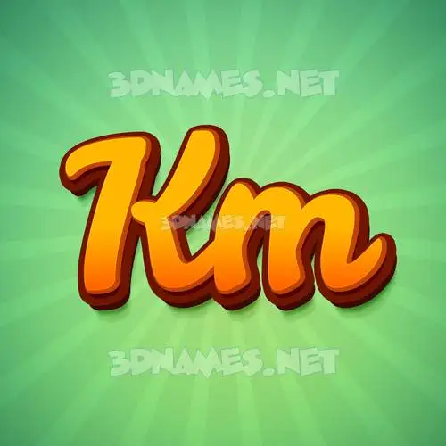 km in Green Rays style - 3D name wallpaper km in Green Rays style - 3D name wallpaper