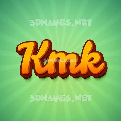 kmk in Green Rays style - 3D name wallpaper