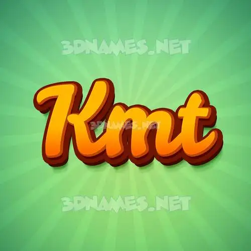 kmt in Green Rays style - 3D name wallpaper