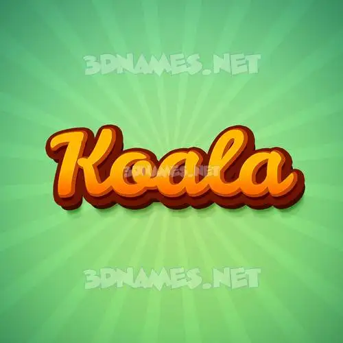 koala in Green Rays style - 3D name wallpaper koala in Green Rays style - 3D name wallpaper