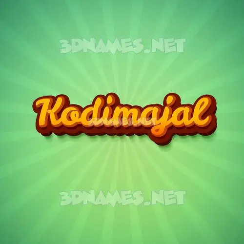 kodimajal in Green Rays style - 3D name wallpaper