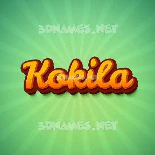 kokila in Green Rays style - 3D name wallpaper kokila in Green Rays style - 3D name wallpaper