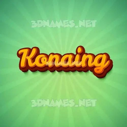 konaing in Green Rays style - 3D name wallpaper konaing in Green Rays style - 3D name wallpaper