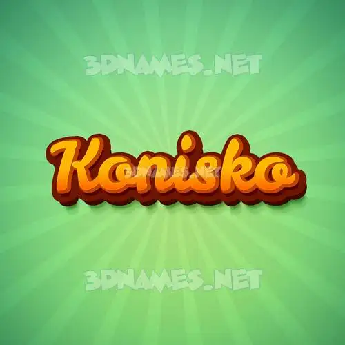 konisko in Green Rays style - 3D name wallpaper konisko in Green Rays style - 3D name wallpaper
