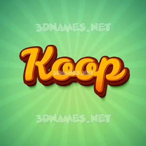 koop in Green Rays style - 3D name wallpaper koop in Green Rays style - 3D name wallpaper