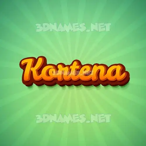 kortena in Green Rays style - 3D name wallpaper kortena in Green Rays style - 3D name wallpaper