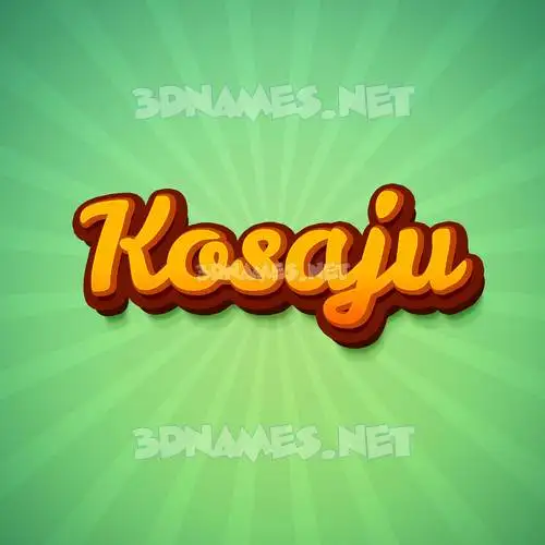 kosaju in Green Rays style - 3D name wallpaper kosaju in Green Rays style - 3D name wallpaper