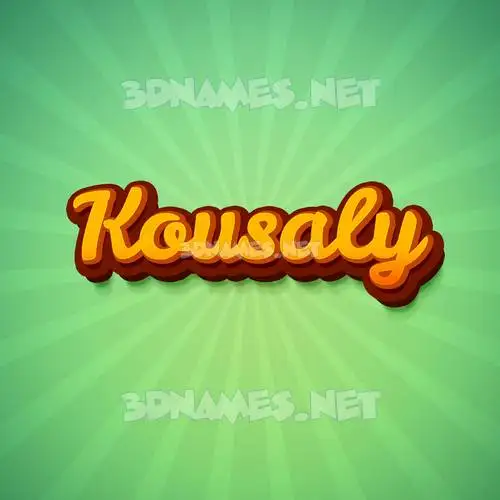 kousaly in Green Rays style - 3D name wallpaper kousaly in Green Rays style - 3D name wallpaper