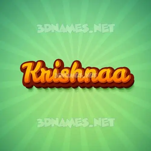 krishnaa in Green Rays style - 3D name wallpaper