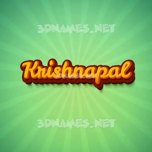 krishnapal in Green Rays style - 3D name wallpaper