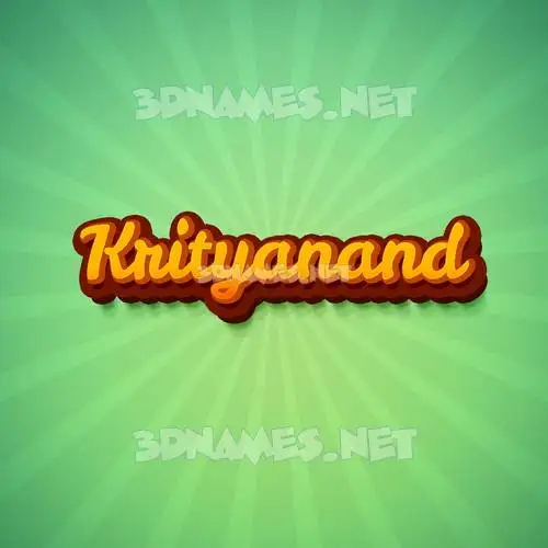 krityanand in Green Rays style - 3D name wallpaper