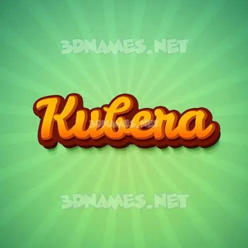 kubera in Green Rays style - 3D name wallpaper