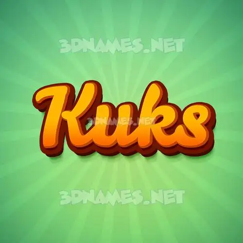 kuks in Green Rays style - 3D name wallpaper