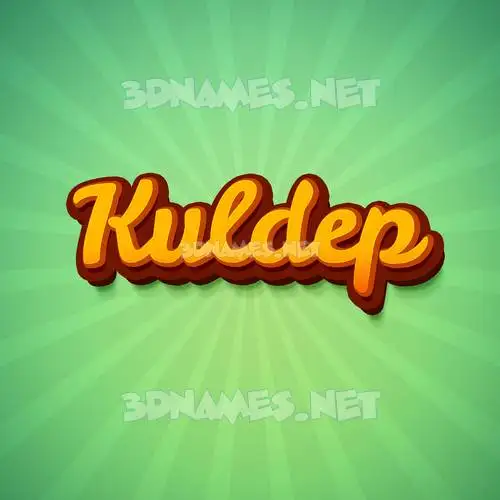 kuldep in Green Rays style - 3D name wallpaper