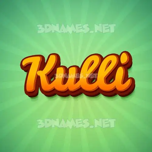 kulli in Green Rays style - 3D name wallpaper kulli in Green Rays style - 3D name wallpaper