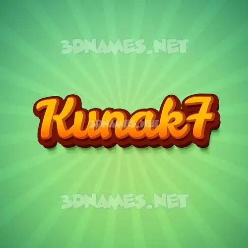 kunak7 in Green Rays style - 3D name wallpaper kunak7 in Green Rays style - 3D name wallpaper