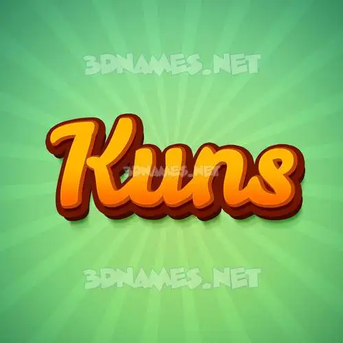 kuns in Green Rays style - 3D name wallpaper kuns in Green Rays style - 3D name wallpaper