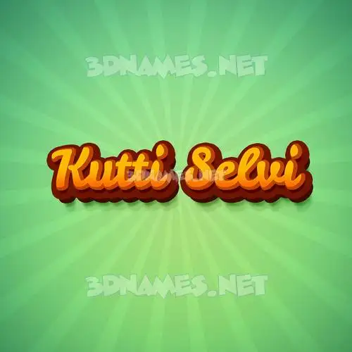 kutti selvi in Green Rays style - 3D name wallpaper kutti selvi in Green Rays style - 3D name wallpaper