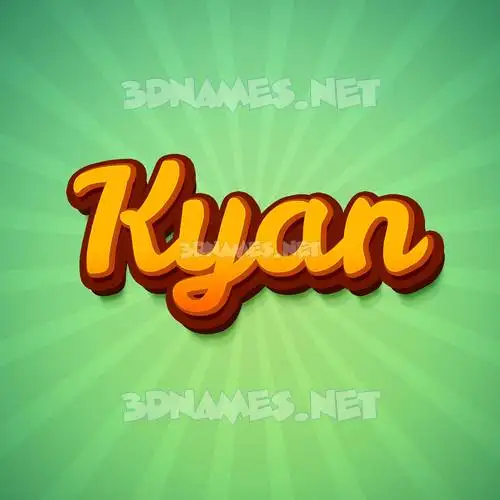 kyan in Green Rays style - 3D name wallpaper kyan in Green Rays style - 3D name wallpaper