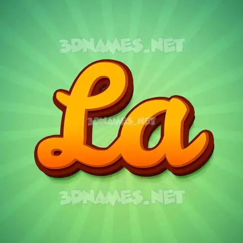 la in Green Rays style - 3D name wallpaper la in Green Rays style - 3D name wallpaper