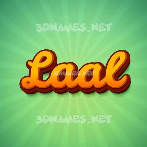 laal in Green Rays style - 3D name wallpaper