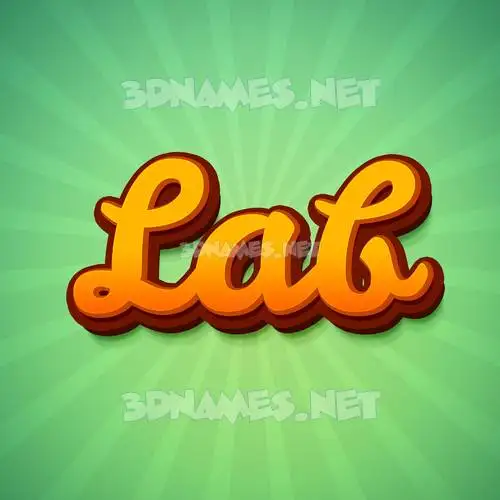 lab in Green Rays style - 3D name wallpaper
