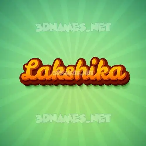lakshika in Green Rays style - 3D name wallpaper