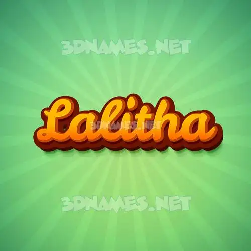 lalitha in Green Rays style - 3D name wallpaper