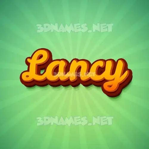 lancy in Green Rays style - 3D name wallpaper