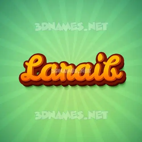 laraib in Green Rays style - 3D name wallpaper