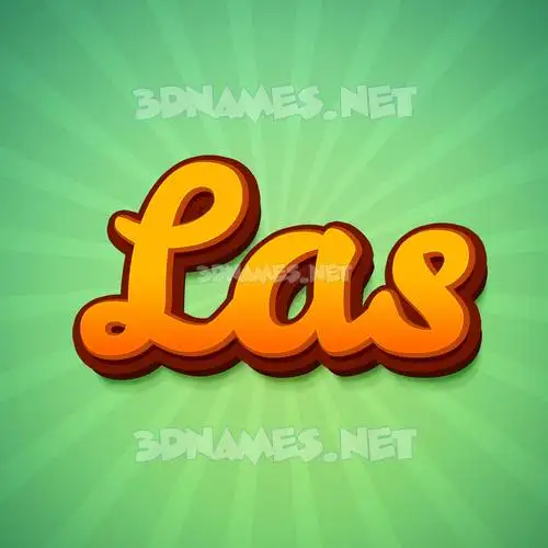 las in Green Rays style - 3D name wallpaper las in Green Rays style - 3D name wallpaper