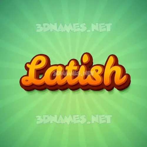 latish in Green Rays style - 3D name wallpaper latish in Green Rays style - 3D name wallpaper