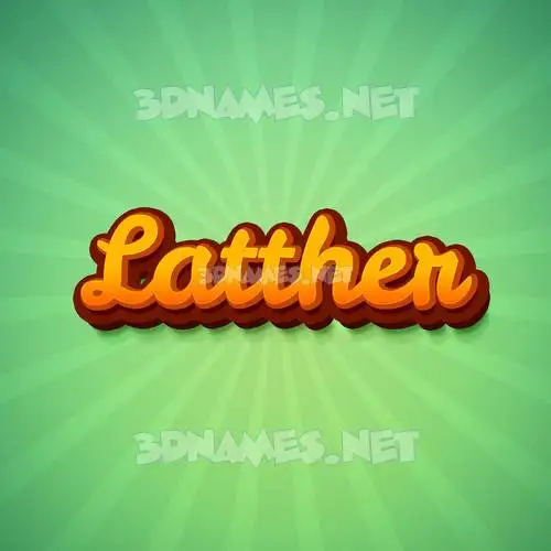 latther in Green Rays style - 3D name wallpaper latther in Green Rays style - 3D name wallpaper