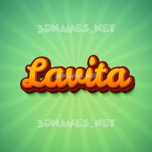lavita in Green Rays style - 3D name wallpaper